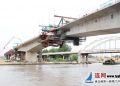 345省道盐河三桥北半幅工程全面提速